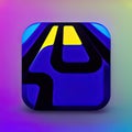 Sliding Puzzle Software App Icon. Generative AI.