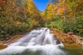 Sliding Rock Falls on Looking Glass Creek in Pisgah National Forest, North Carolina, USA Royalty Free Stock Photo