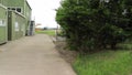 Sliding shot of airplane on runway