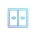 Sliding windows linear vector icon