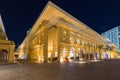 Sliema, Malta - January 9, 2020: Architecture of the Point Mall on Malta at night, Sliema