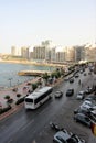 Sliema, Malta, July 2014. Busy embankment resort town.