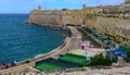 embankment, Fort Manoel near Sliema, Malta island Royalty Free Stock Photo