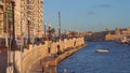 Sliema Waterfront in the evening - MALTA, MALTA - MARCH 5, 2020