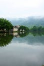 Slient morning of the lakeside