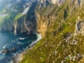 Slieve League, Irelands highest sea cliffs, located in south west Donegal along this magnificent costal driving route. Royalty Free Stock Photo