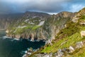 Slieve League, Irelands highest sea cliffs, located in south west Donegal along this magnificent costal driving route. One of the Royalty Free Stock Photo