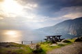 Slieve League, Irelands highest sea cliffs, located in south west Donegal along this magnificent costal driving route. Royalty Free Stock Photo