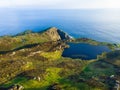 Slieve League, Irelands highest sea cliffs, located in south west Donegal along this magnificent costal driving route. Royalty Free Stock Photo