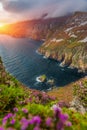 Slieve League or Slieve Liag - A dramatic landscape photo featuring the Slieve League, The mountain on the Atlantic coast of