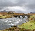 Sligachan Old stone Bridge over River Sligachan - Isle of Skye, Scotland UK Royalty Free Stock Photo