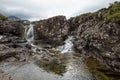 Sligachan Waterfall at Allt Dearg Mor river in Scotland, United Kingdom Royalty Free Stock Photo