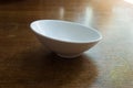 Slighly skew empty white ceramic sauceboat Royalty Free Stock Photo