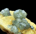 Slight green Herderite with tourmaline Mineral specimen from skardu Pakistan Royalty Free Stock Photo