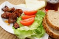 Slight lunch - meat Royalty Free Stock Photo