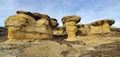 The slightly covered sun gave a beautiful glow to these Hoodoos