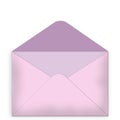 Slightly opened pink envelope