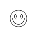 Slightly Smiling Face emoji line icon