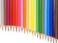 Slim crayons pan flute arrangement copy space