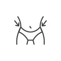 Slim female body line icon Royalty Free Stock Photo