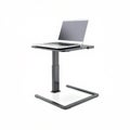 A slim laptop stand with adjustable height features, designed Royalty Free Stock Photo