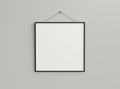 Slim square blank photo frame on composition black and white