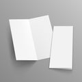 Slim Vertical Half Folded Brochure On Gray