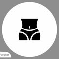 Slim waist vector icon sign symbol