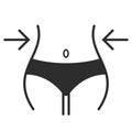 Slim waist icon, weight loss concept