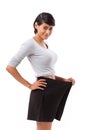 Slim woman with successful weight loss Royalty Free Stock Photo