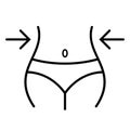 Slim women figure vector icon