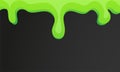 Slime background border frame and green mucus halloween. Ooze or goo poison splash drip and jelly vector illustration. Cartoon