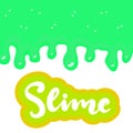 Slime colourful glossy dripping stains vector illustration