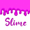 Slime colourful glossy dripping stains vector illustration.