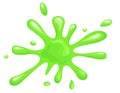 Slime splashes on white, background, vector art and illustration. Realistic green slime. Graphic concept for your design