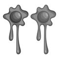 Slime spot icon monochrome Royalty Free Stock Photo