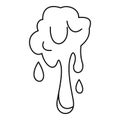 Slime spot icon, outline style