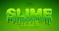 Slime text, green editable text effect style