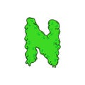 Slime Vector Logo Letter N