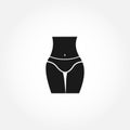 Slimming Belly Icon. female waist icon. design element