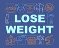 Slimming, lose weight word concepts banner. Healthy lifestyle presentation, website. Isolated lettering typography idea