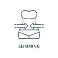 Slimming vector line icon, linear concept, outline sign, symbol
