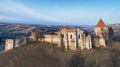 The Slimnic fortress. Transylvania, Romania Royalty Free Stock Photo