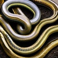 A slimy and slithery texture with eels and snakes5, Generative AI Royalty Free Stock Photo