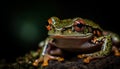 Slimy toad sitting in wet green forest generated by AI Royalty Free Stock Photo