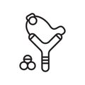 Slingshot icon vector sign and symbol isolated on white background, Slingshot logo concept