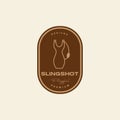 Slingshot simple badge logo design vector graphic symbol icon illustration creative idea