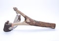 Slingshot wooden toy weapon Royalty Free Stock Photo