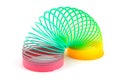 Slinky toy over white Royalty Free Stock Photo