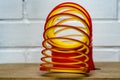 Slinky toy. Plastic colorful toys